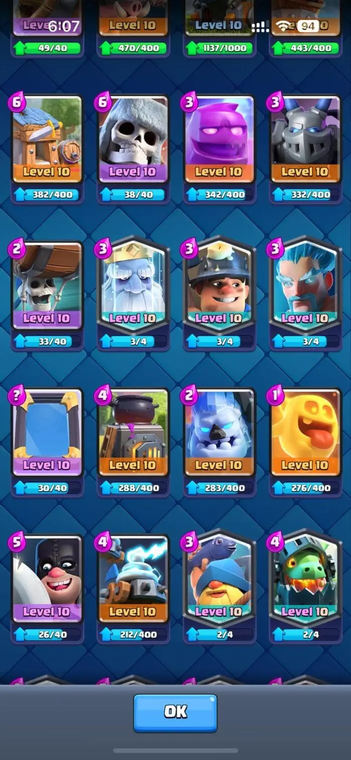 Level 39 With 7 Level 13+ Cards 6612 Trophies And 1 Tower Skins - Image 4